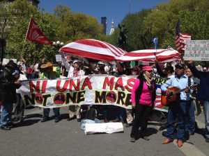 Marching against deportations on International Workers’ Day, May 1, 2013. Photo: Carolina Alonso-Bejarano.