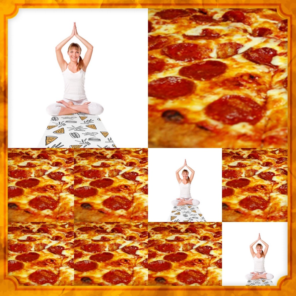 "Hi, can you make me one with everything?" Yoga as Pizza.