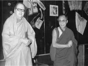 Agehananda Bharati (1923-1991) with the Fourteenth Dalai Lama.