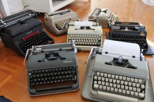 My growing collection of German typewriters.