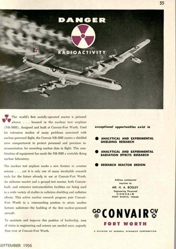 Convair 1956 PT v9 sept p56 danger radioactivity
