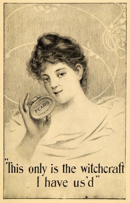 Advertising as Magic. An original Pears Soap Unilever print advertisement from 1900.